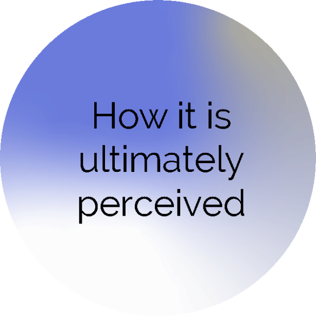 How it is ultimately perceived